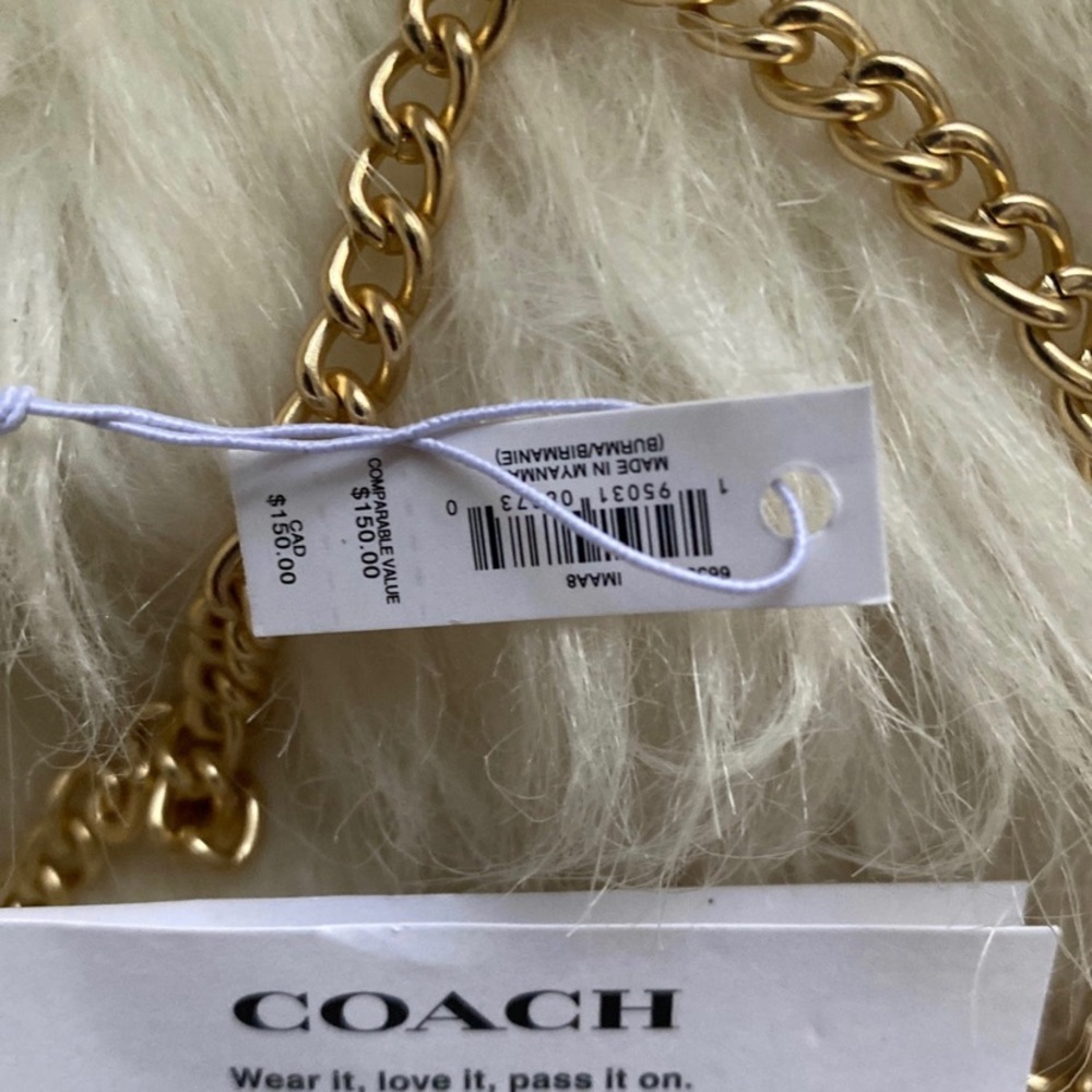 Coach Mini Wallet on a Chain in Signature Canvas - Picture 4 of 6